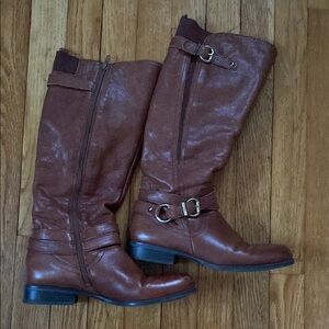 Naturalizer Brown Leather Knee-High Boots size 7